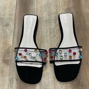 SCHUTZ Ammelie Rhinestone Studded Sandal